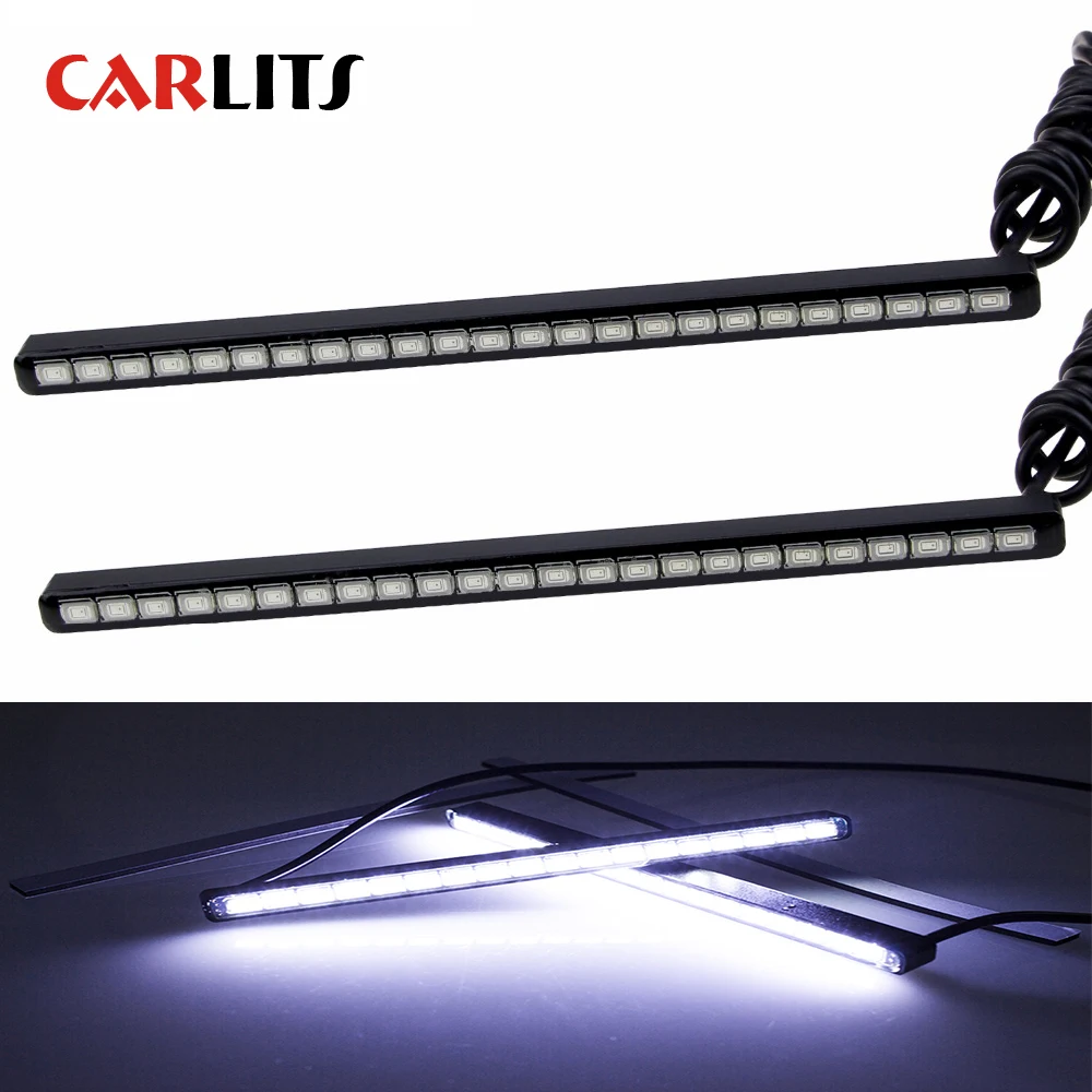 

CARLITS 18/24/30 Bright Bar LED DRL 12-20cm SMD5630 LED Car DRL Fog Light Daytime Running Light Invisible Waterproof LED 12V CJ