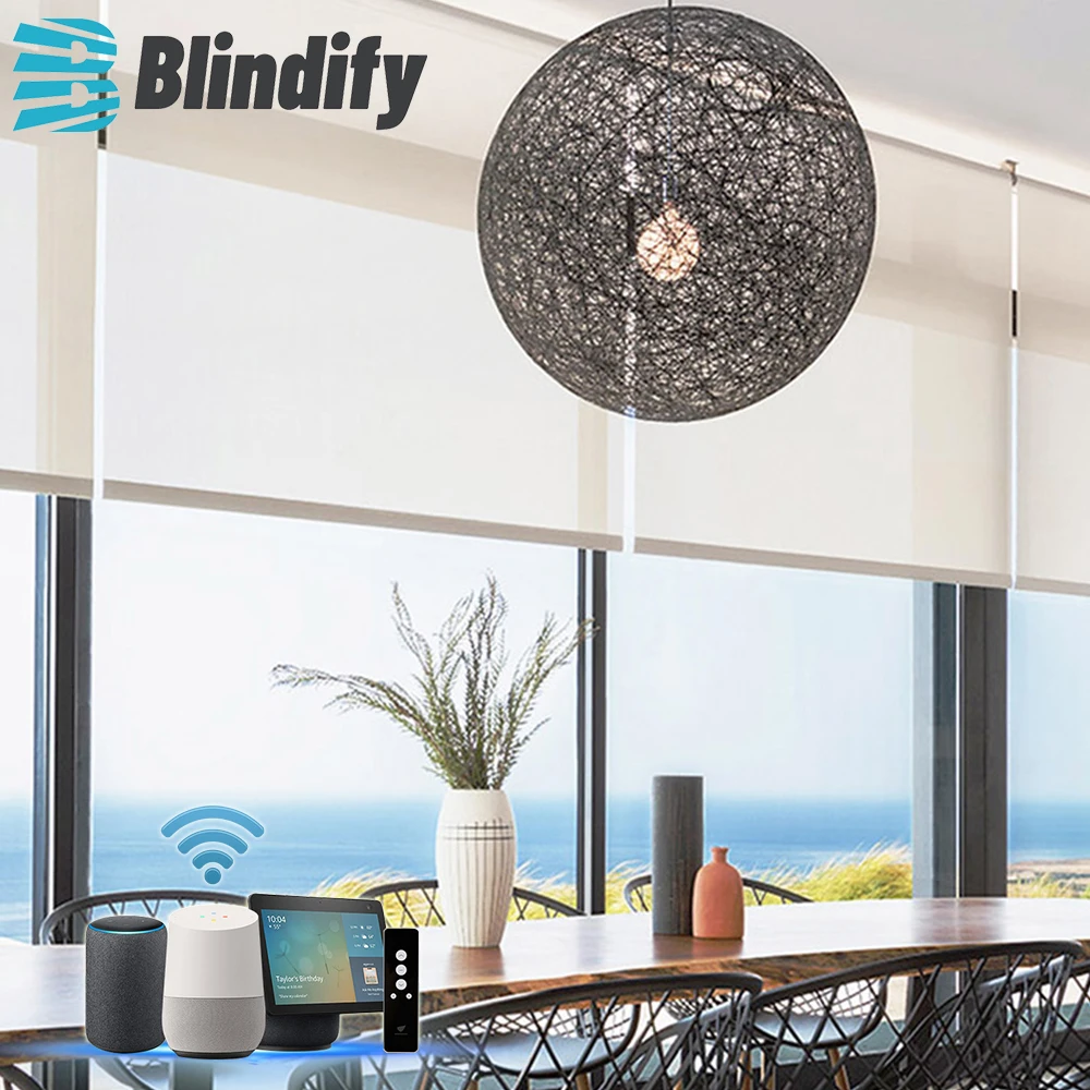 

Электрические роликовые жалюзи Blindify индивидуального размера для окон Smart WiFi Google Alexa Home Голосовое управление электрическая жалюзи