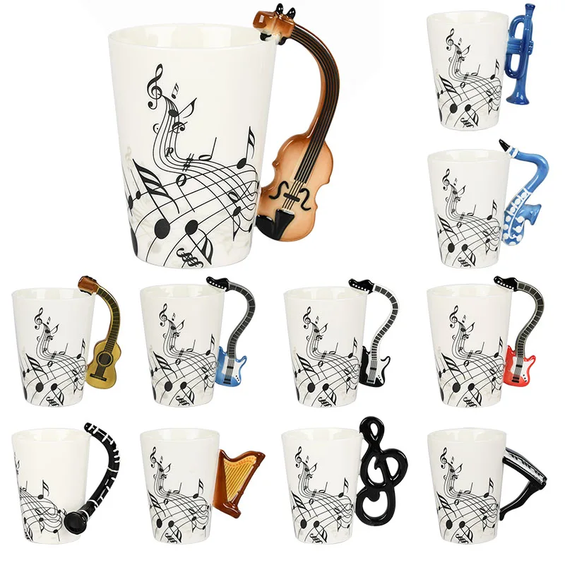 11 цветов 250 мл кофейная кружка керамическая креативная музыкальная Мик чайная