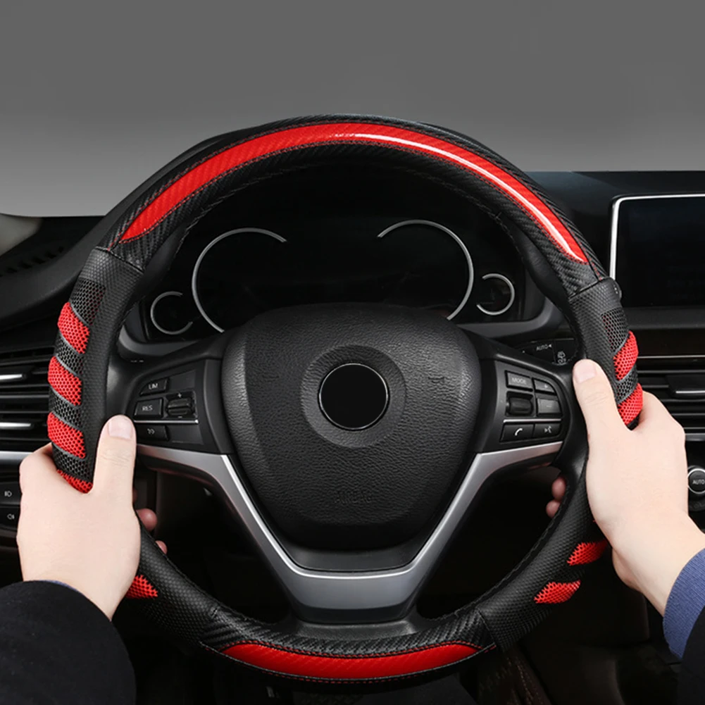 

Universal 15" Steering Wheel Cover Non-Slip Honeycomb Breathable 38cm Car Covers Car Styling Interior Decoration Dropshipping