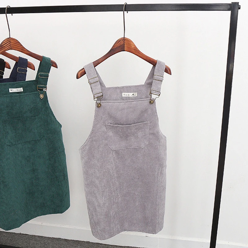 Женское вельветовое платье в стиле ретро свободный сарафан без рукавов на