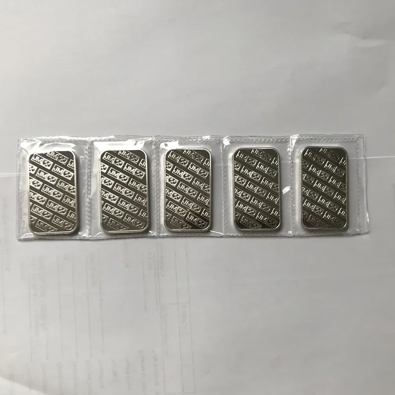 5 шт. немагнитные монеты Джонсон матрель 1 унция посеребренный значок вакуумные