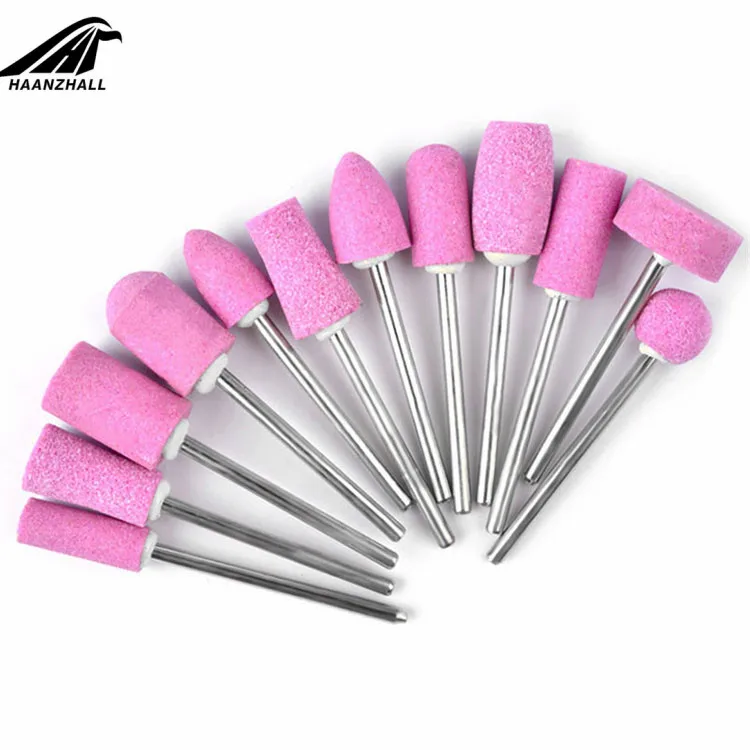 12 шт. мини набор сверл для ногтей кварцевые абразивные инструменты электрические