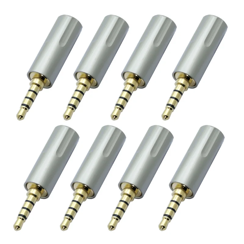 100 шт./лот 4 полюса наушники гарнитура стерео штекер 3 5 мм аудиоразъем DIY ремонт 6