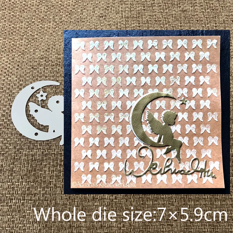 Новые металлические Вырубные штампы вырезанные звезда крылья ангел на Луне