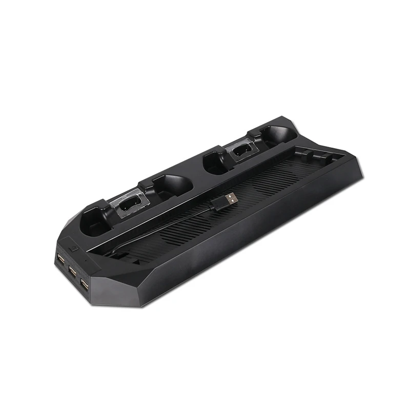 Верхняя вертикальная подставка для PS4 Slim/Pro с охлаждающим вентилятором двойная