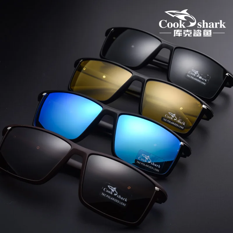 Мужские поляризованные солнцезащитные очки Cook shark для вождения с защитой от