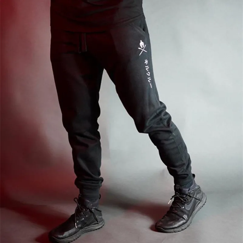 

Men Joggers Cotton Trackpants Slim Fit Pants Bodybuilding Trouser New Jogging Pants Men Sport Sweatpants Running Pants GYMS Pant