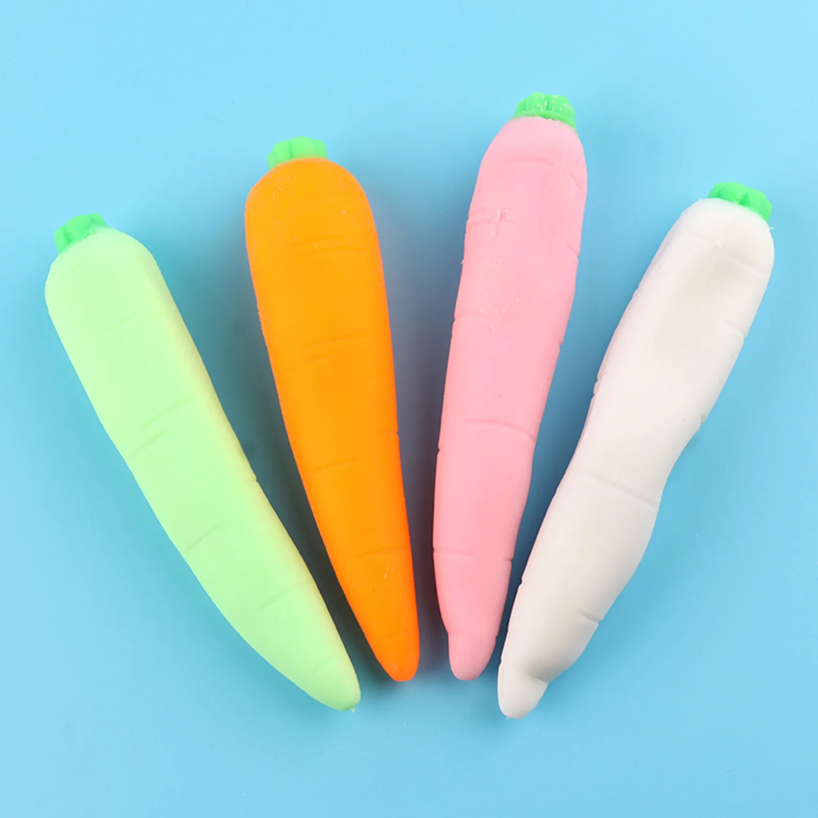 

Relieves Stress Toy 4PC Press Radish Anxiety Relief Toys Pinching To Release Stress fidget toys Cheap and free shipping