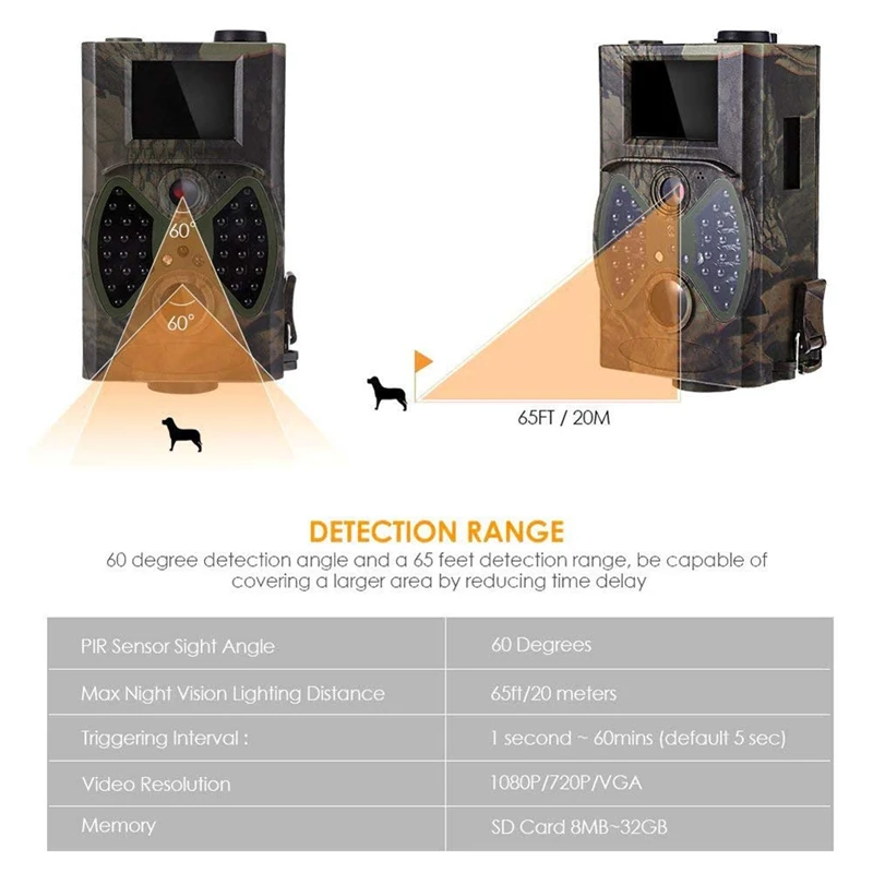 HC-350A Trail Camera 16MP HD 1080P Infrared Night-Vision Hunting for Wildlife Monitoring &ampHome Security | Электроника