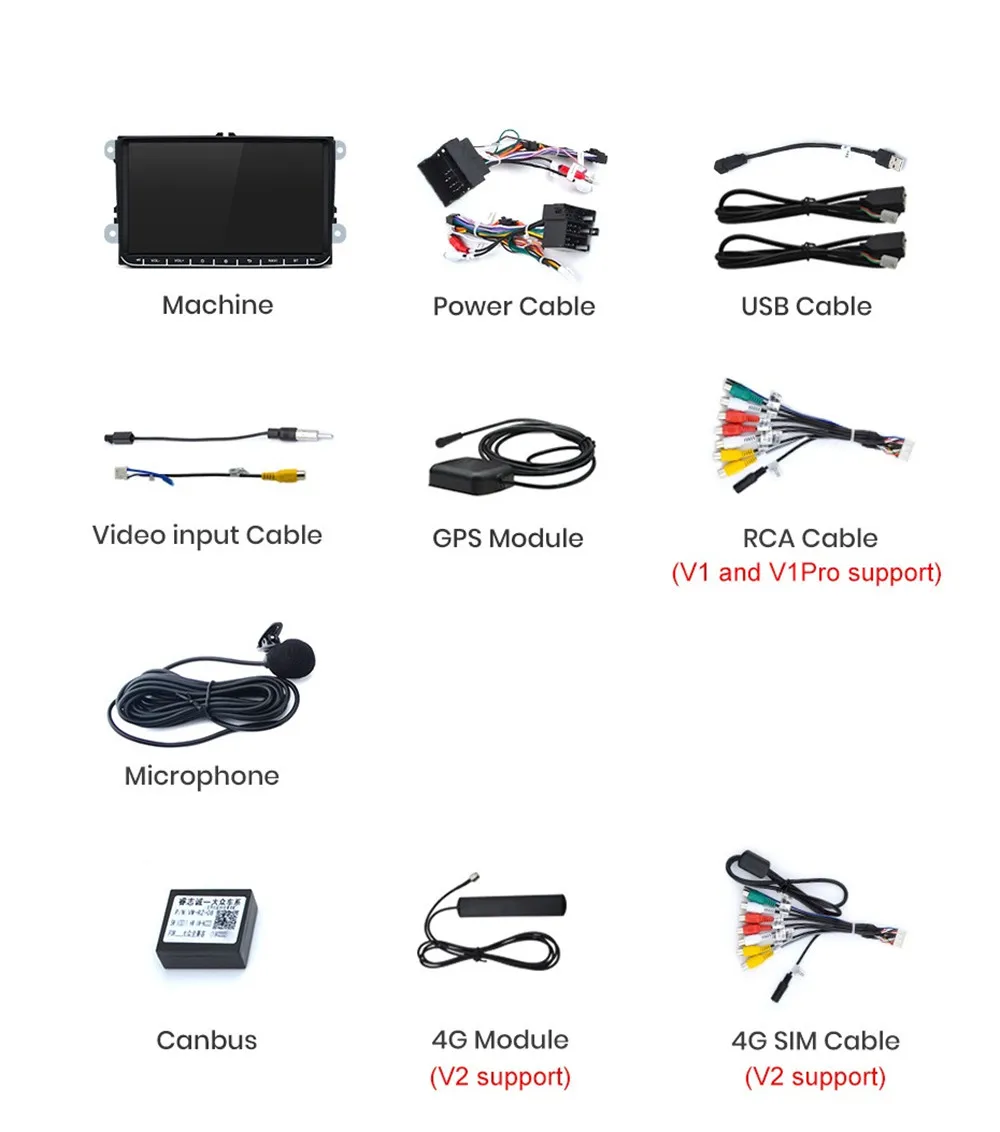 Автомобильный мультимедийный плеер на Android 11 6 + 128 ГБ с GPS для Volkswagen Golf Passat b7 b6 Skoda Seat