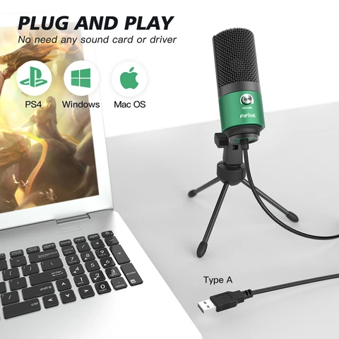 Fifine Metal USB Конденсаторный Микрофон Video-K669