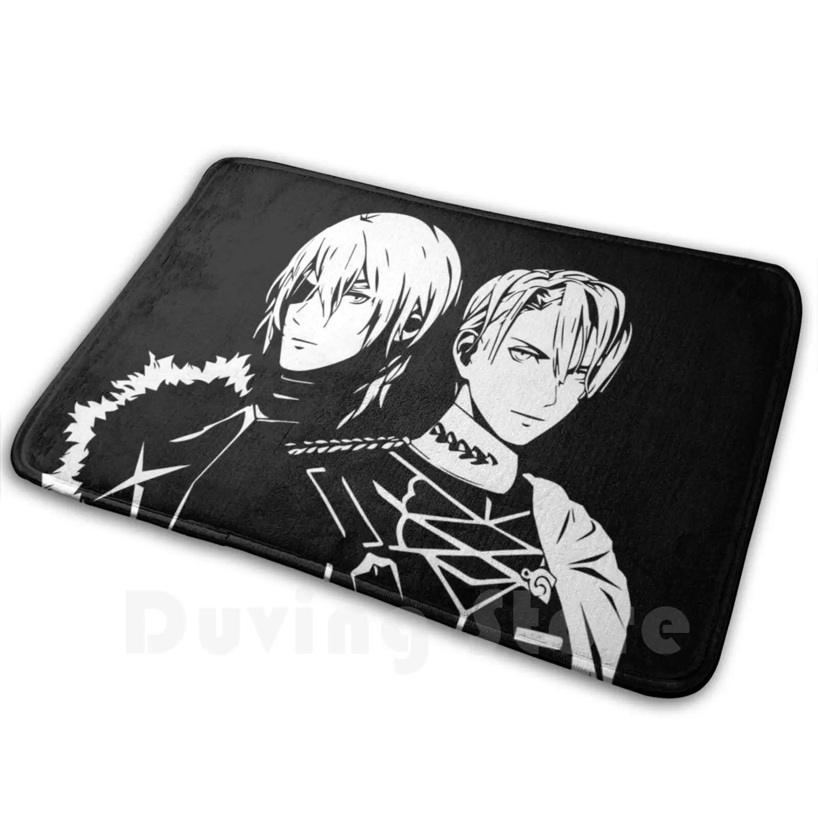 Коврик Dimitri Fire с эмблемой из трех домов-коврик имитацией огня перед и после