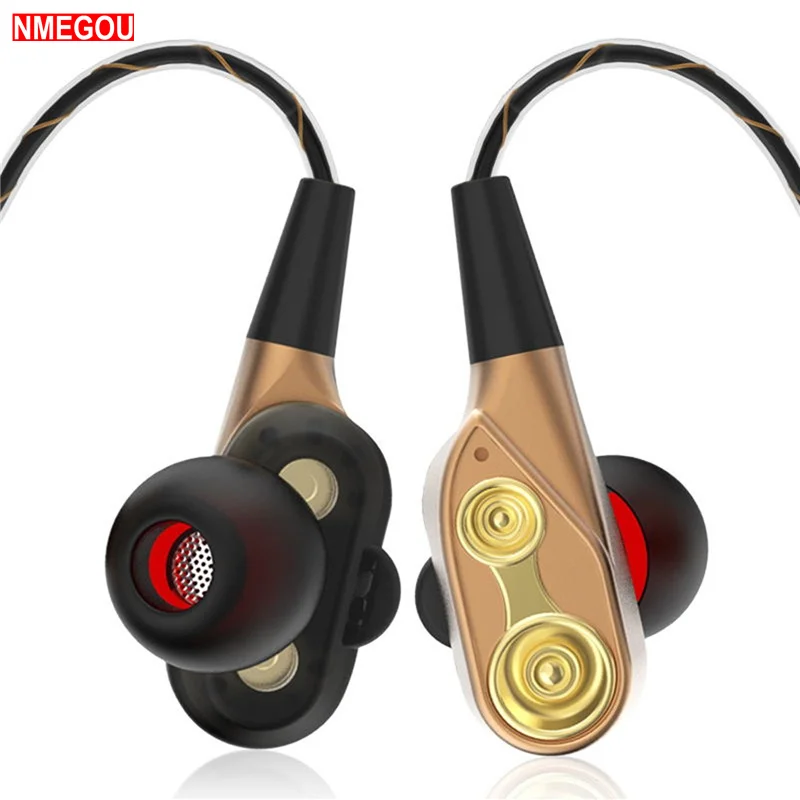 Внутриканальные гибридные Hi Fi стереонаушники проводная гарнитура с двумя