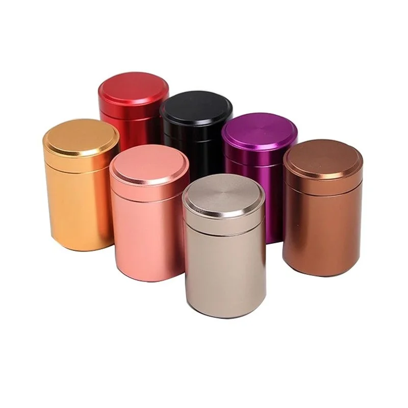 

Metal Tobacco Box Storage Box Smell Proof Container Portable Tea Pepper Stash Jar Sealed Cigarette Case Smoking Accessories