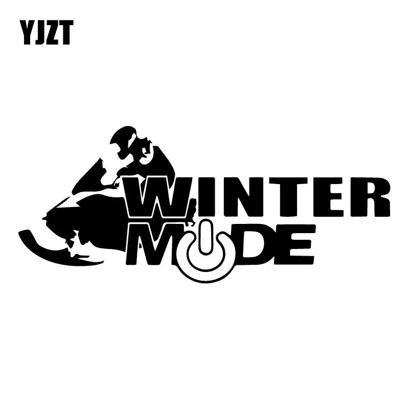 YJZT 18.1CM*7.5CM Snowmobile Decal Winter Mode Creative Car Styling Decoration Decals Cartoon Car Stickers C31-0516