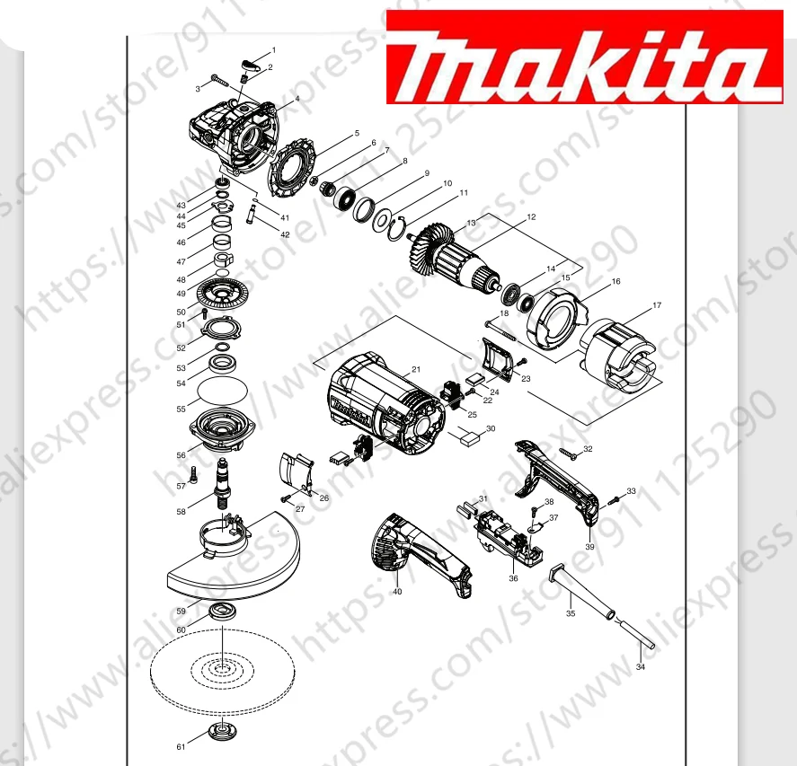 

Maktia for GA9061 Rotor switch stator handle housing bearing Spindle gear (Consult customer service)