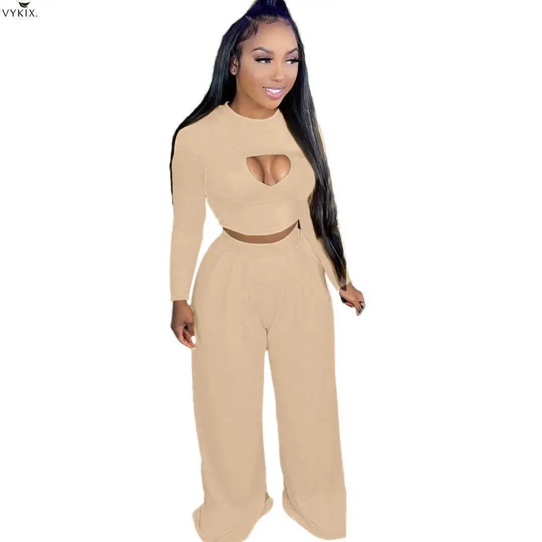 

Женские осенне-зимние комплекты, футболка с длинным рукавом и прямые брюки, спортивные костюмы, комплект из 2 предметов, одежда для фитнеса и...