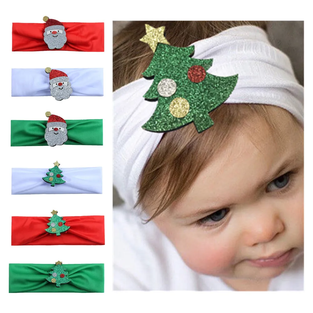 Милая Детская повязка на голову для малышей Рождественская эластичная головы