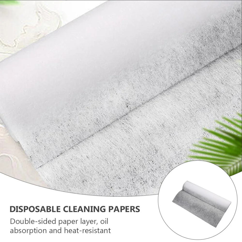 

2 Rolls of 5M Heat-resistant Paper Filters Disposable Oil-proof Papers (White)