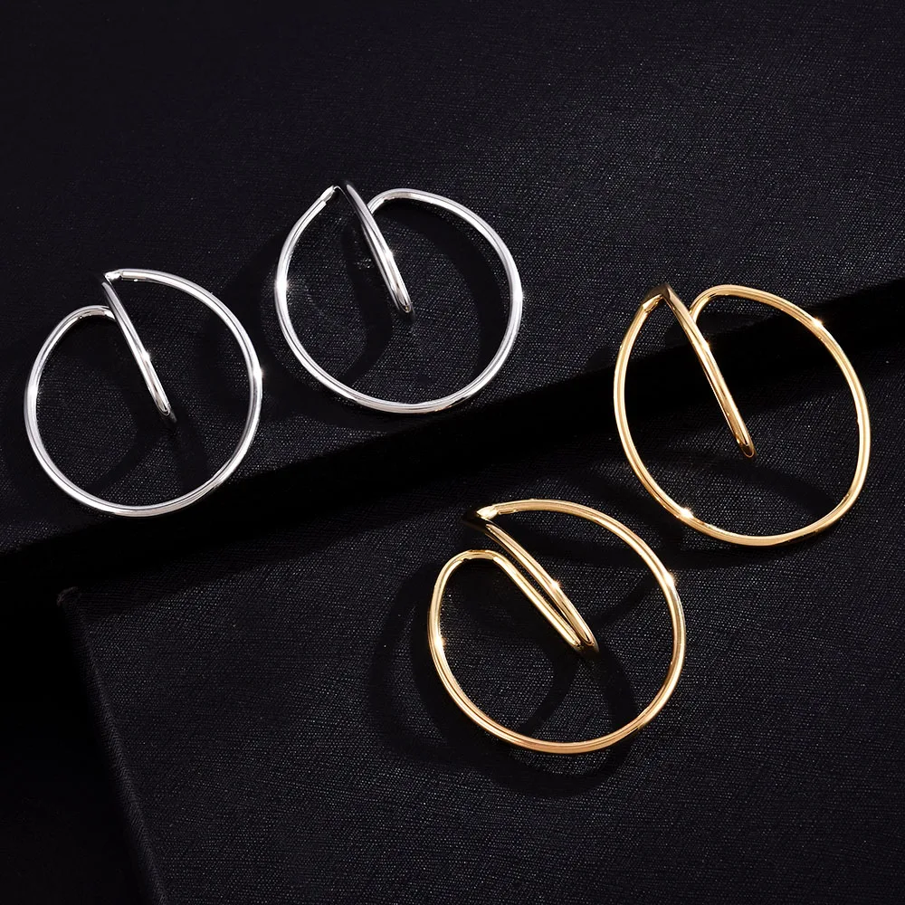 1 пара Для женщин комфортно обруча Кафф серьги классического не пирсинг нужны
