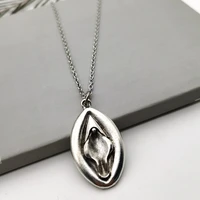 1pcs customizable metal carving to attract gifts for hanging female genitals necklace pendant female genital gift jewelry