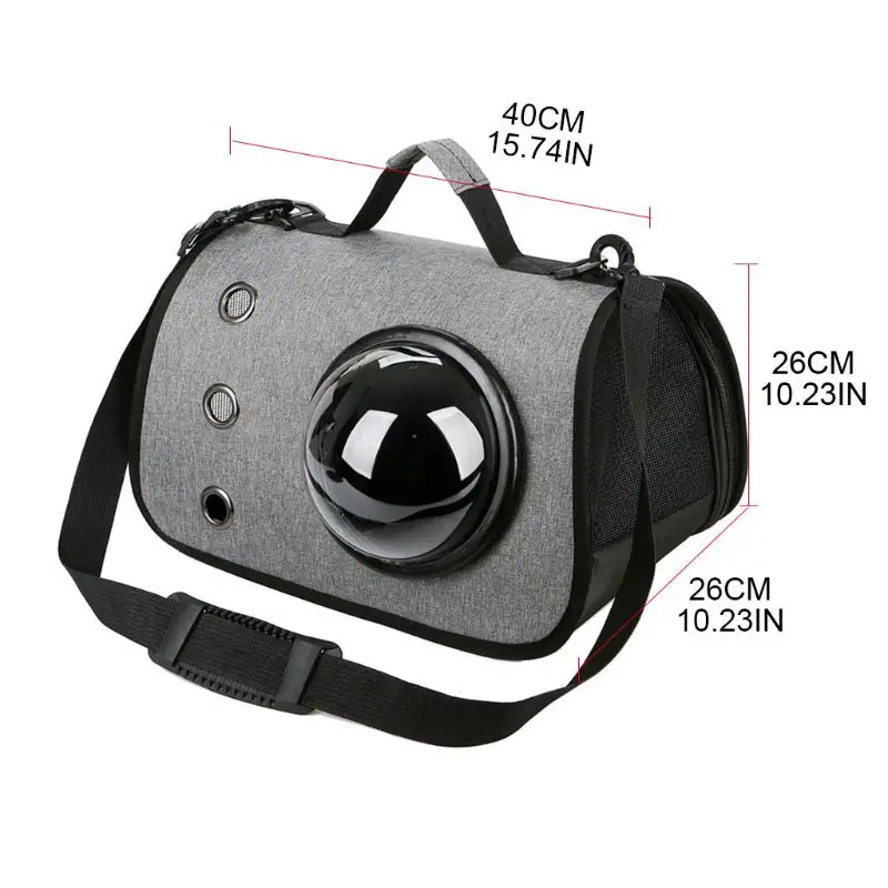 

Travel Bubble Shoulder Bag Pet Puppy Travel Carriers Mesh Breathable Carrier for Cat Dog Outdoor Indoor Use