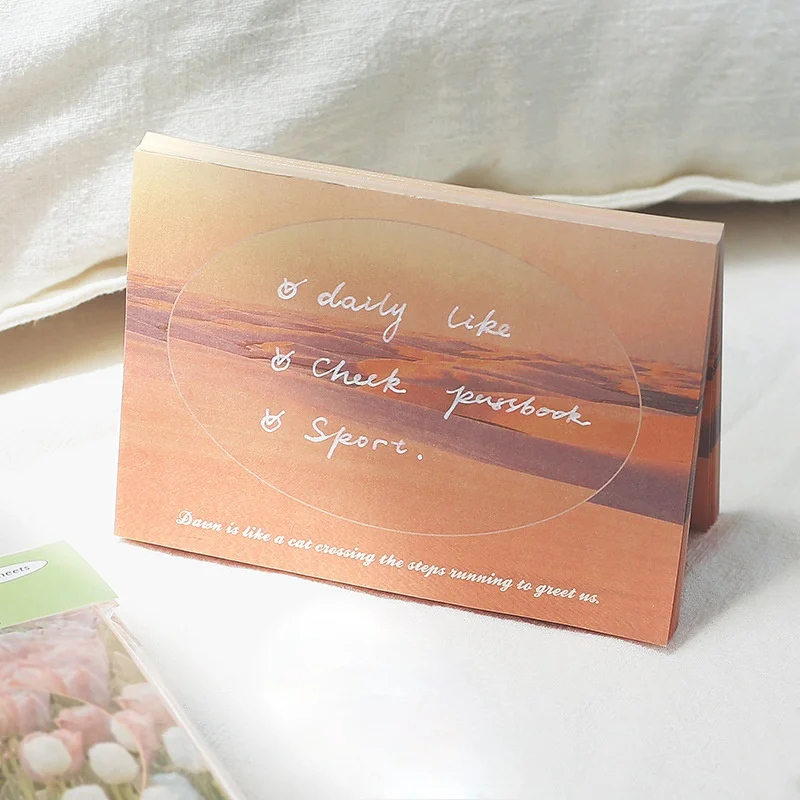 

6 Designs Mixed Floating In A Dream Romantic Nature Memo Pad 80 Sheets