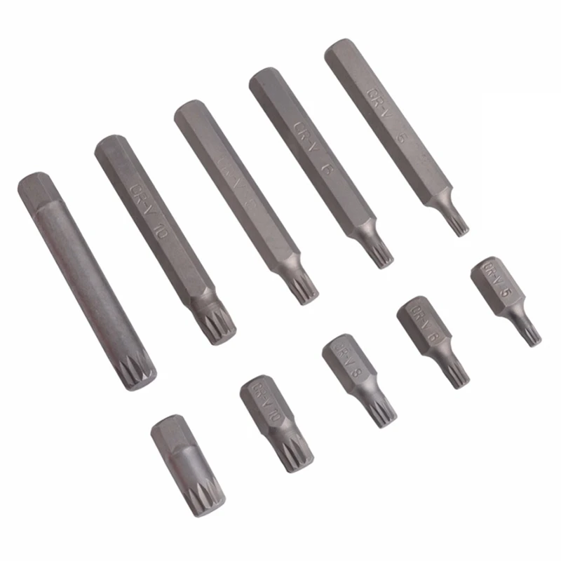 11 шт. 12 точечных сплайнов Набор отверток бит в том числе 10 и 1 1/2 дюйма адаптер