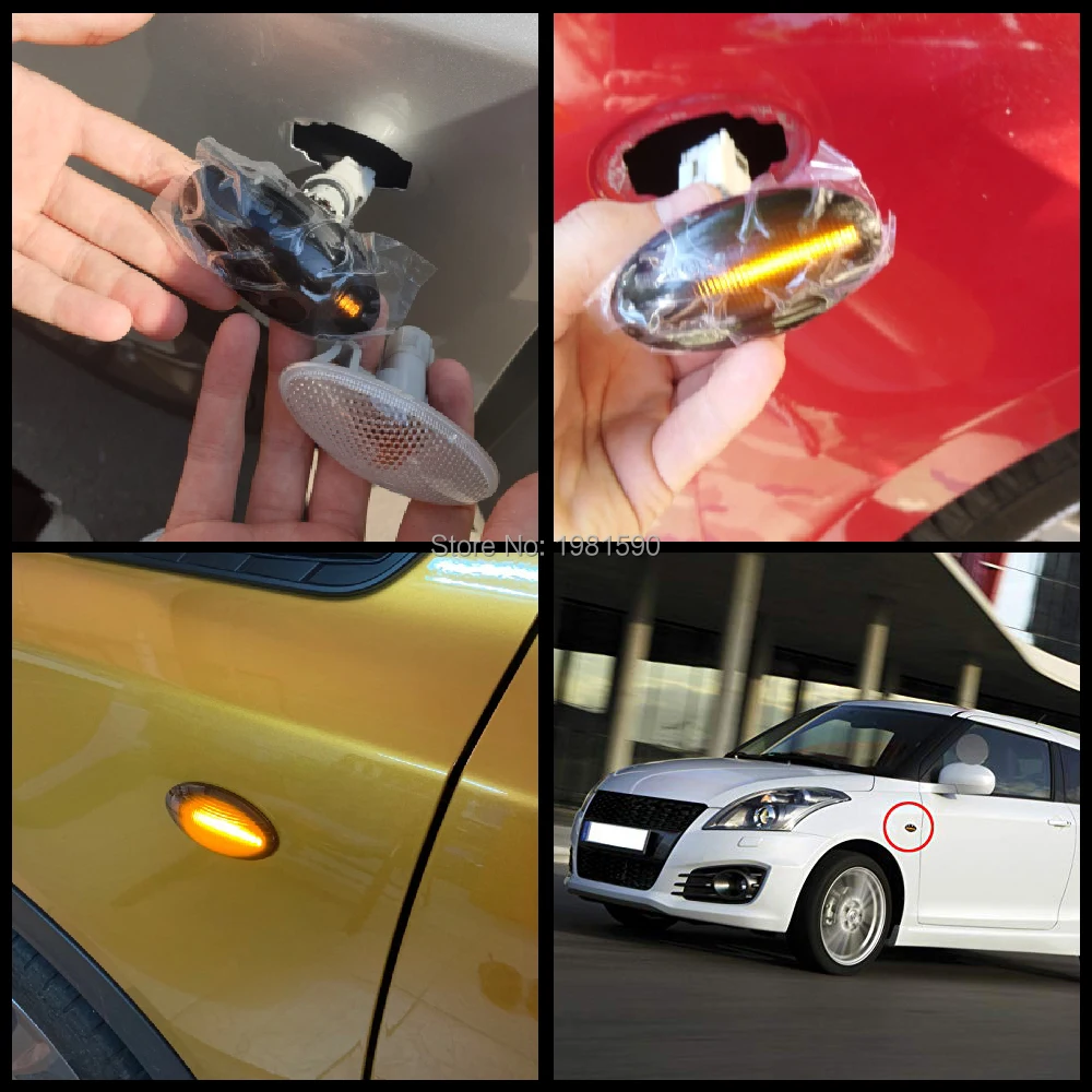 2 шт. светодиодный боковый маркер, указатели поворота для Suzuki Swift Jimmy Vitara SX4 Alto, автомобильные аксессуары
