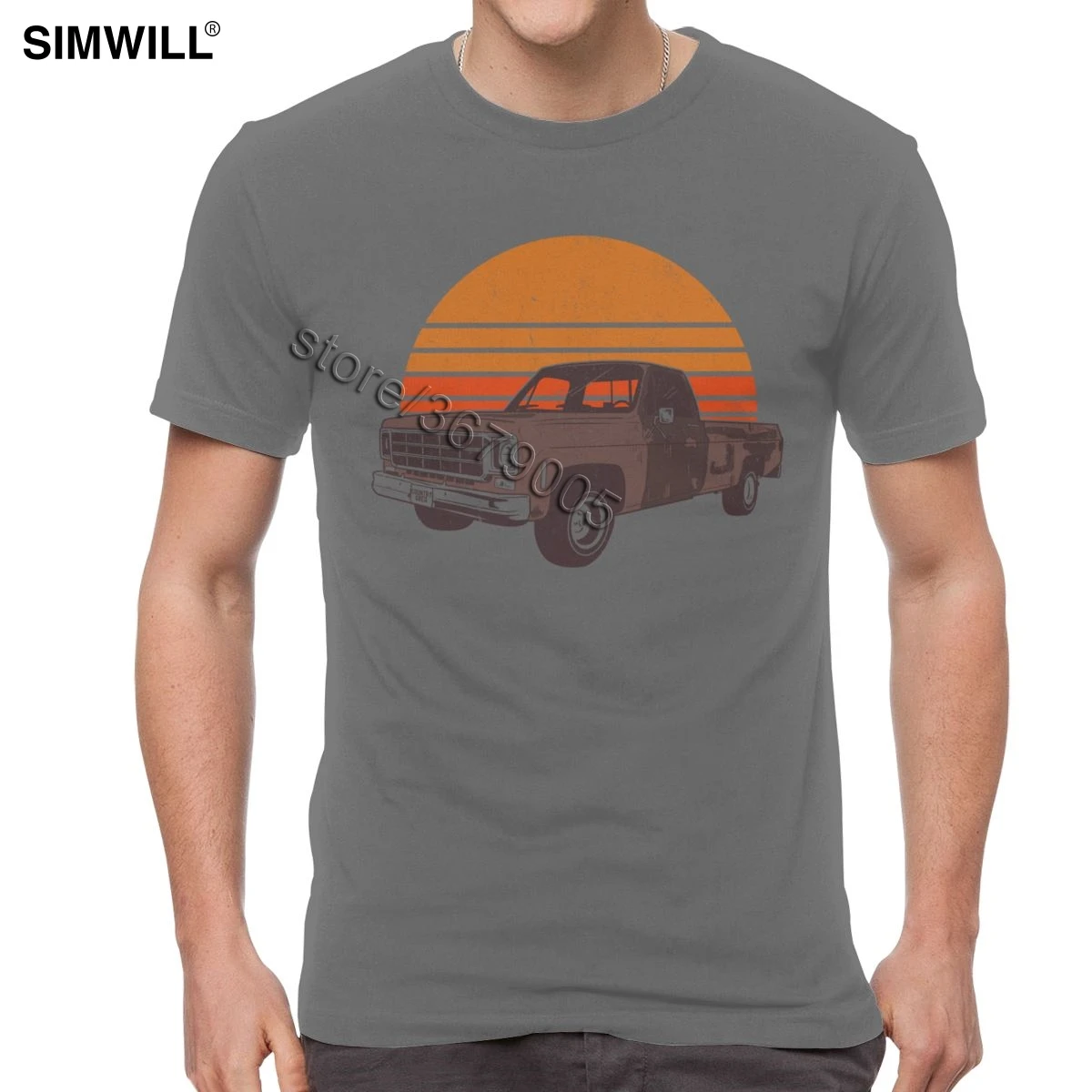 

Men Vintage Trucker T Shirts Cool Driver T-Shirt Short Sleeve Eco Cotton Printing Tees Shirt O-neck Regular Fit Truck Apparel