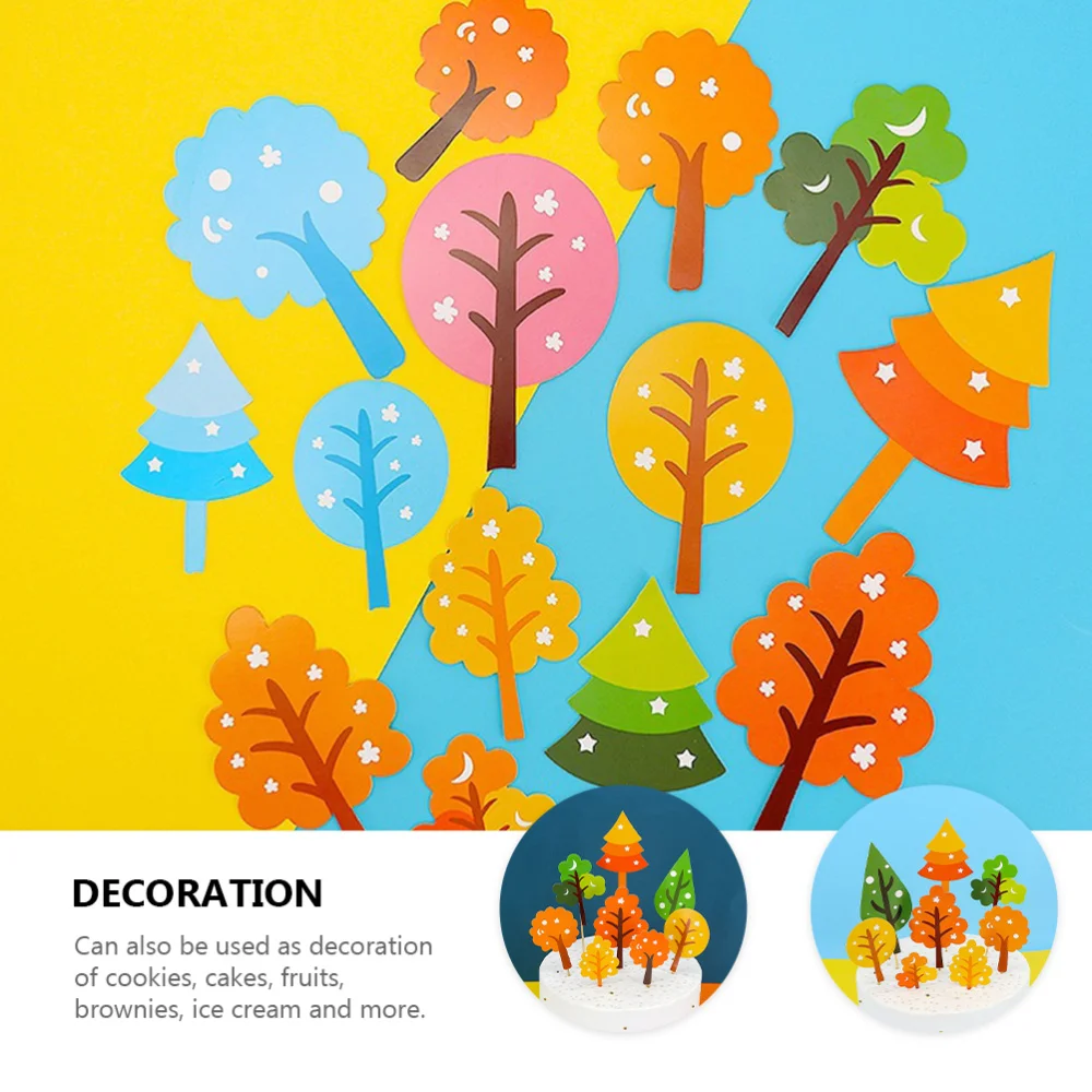 

60pcs Tree Cake Decoration Insert Cake Picks Cupcake Picks Dessert Toppers