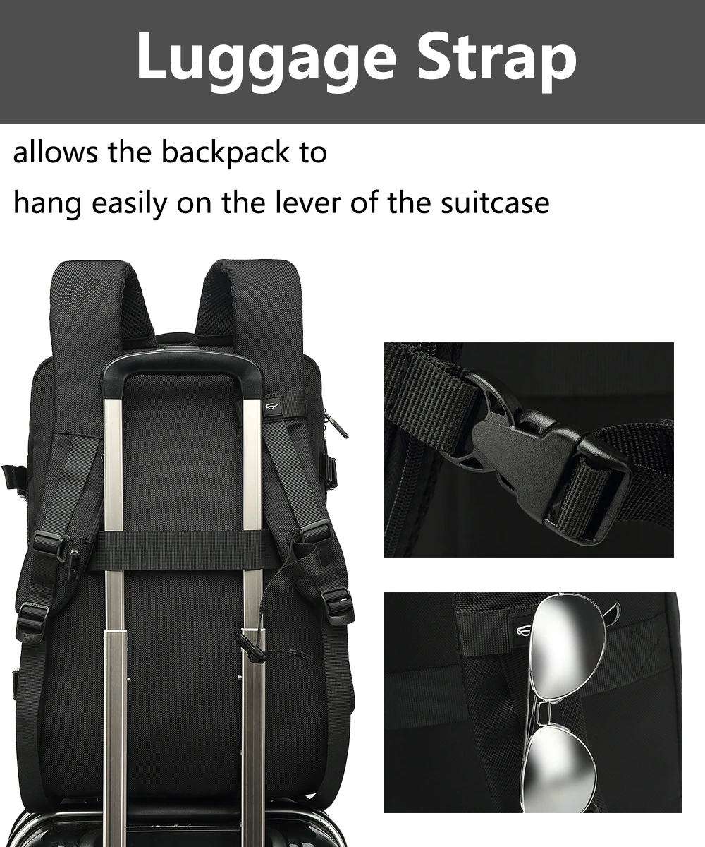 ike marti 13141517 inch laptop men backpack impermeable usb charging waterproof travel bag anti thief backpacks male mochila free global shipping