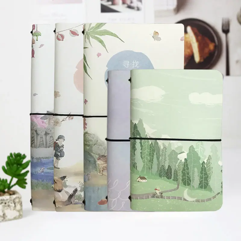 

Cute Notebook Planner Handmade Traveler Journal Passport Agenda Sketchbook Diary Stationery