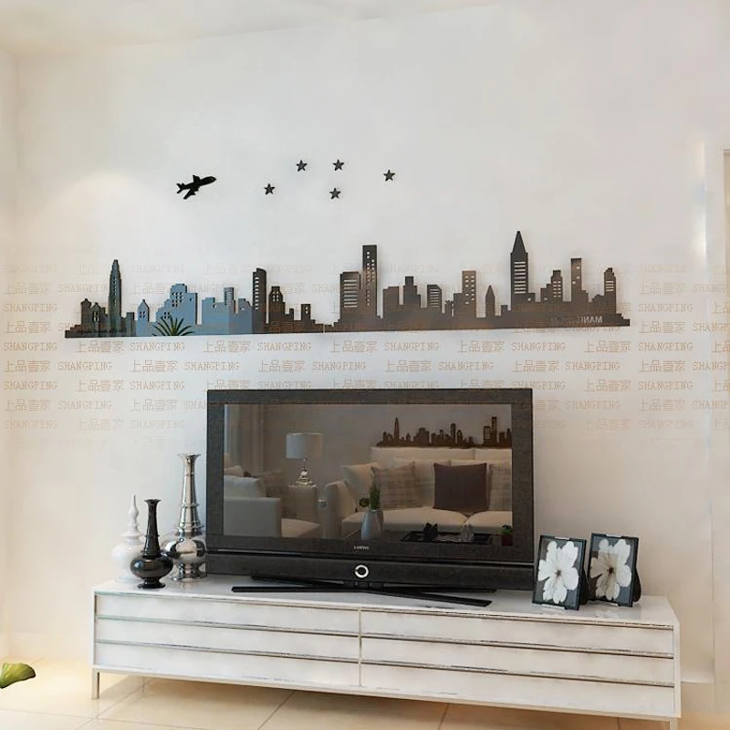 Новое поступление городские светильники акриловые настенные наклейки для