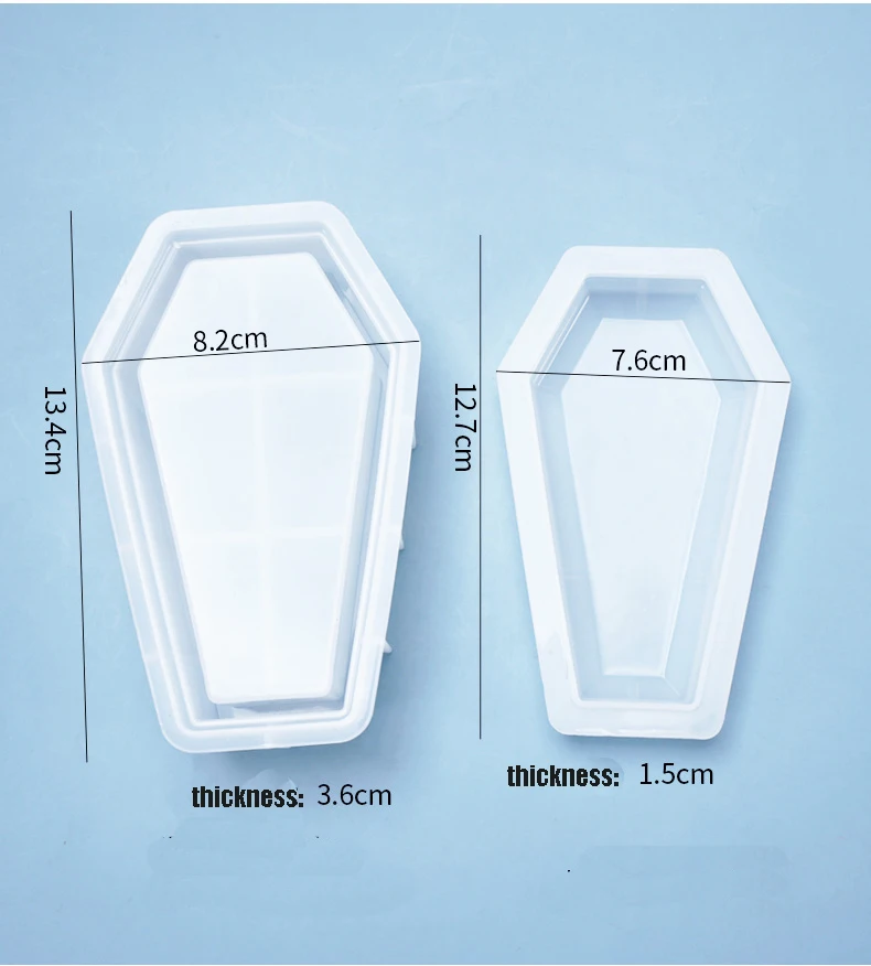Коробка для гроба силиконовая форма готического контейнера на Хэллоуин кавайная