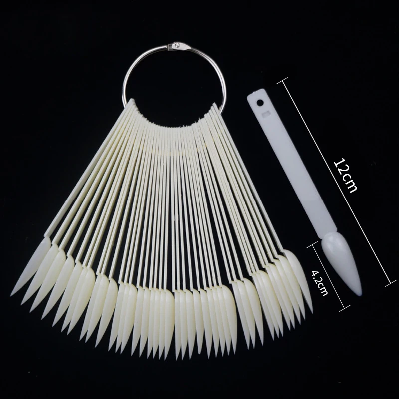 40 шт Набор накладных ногтей цветная карта 4 цвета прозрачный белый натуральный