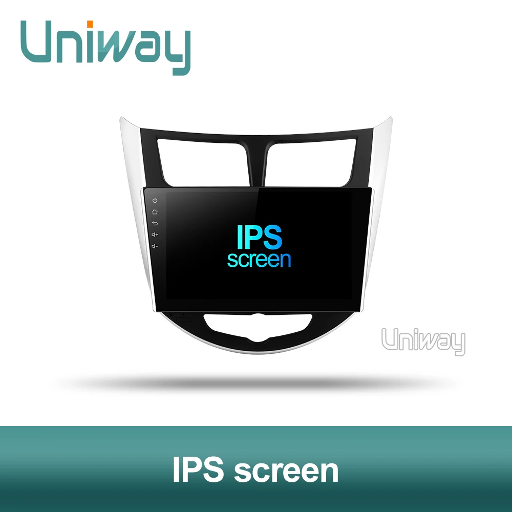 Автомобильный dvd-плеер Uniway PX6 DSP 4G 2 din android 9 0 для hyundai solaris accent verna 2011 2013 2014 2015