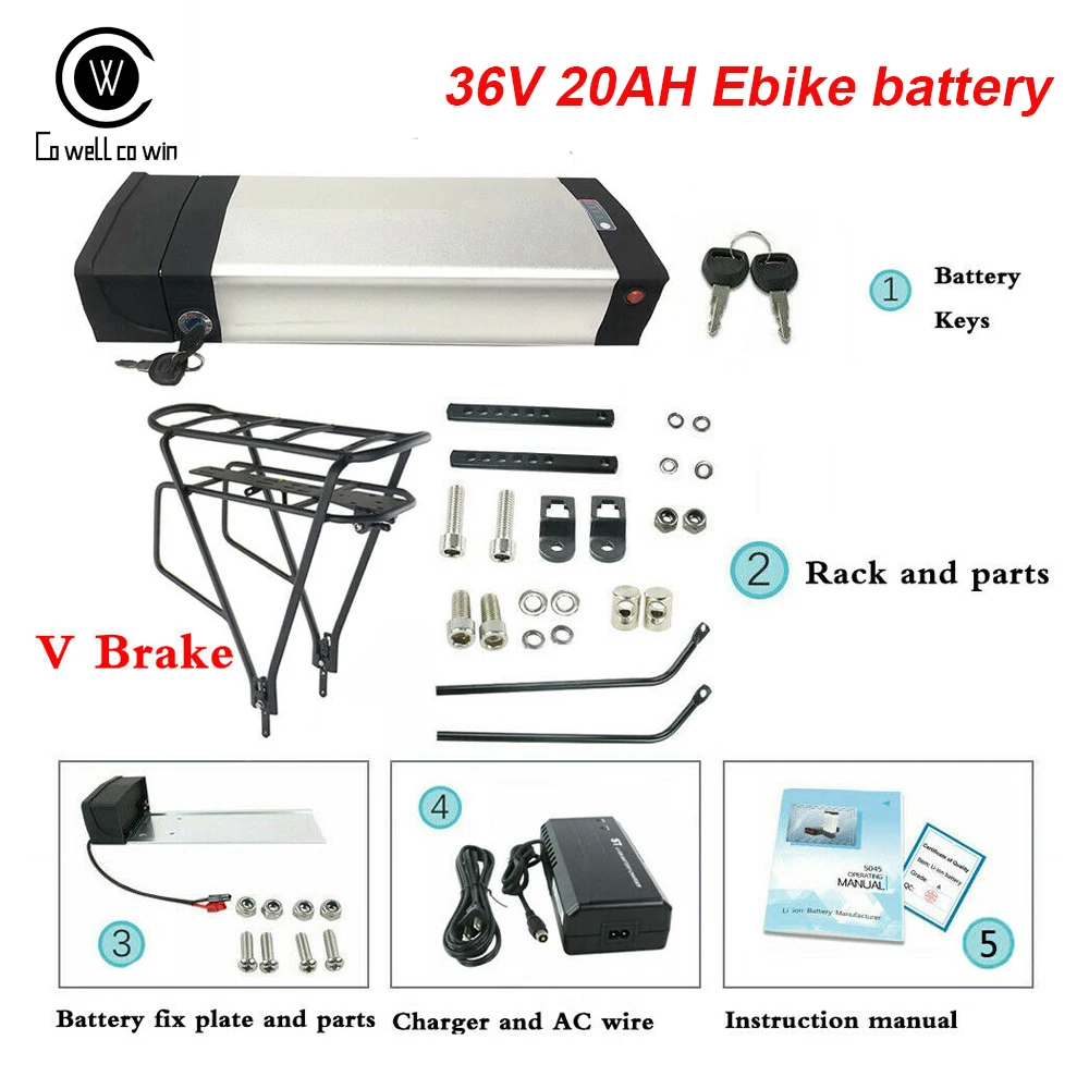 Мощный 36 в 20 Ач Аккумулятор для электровелосипеда комплект переоборудования