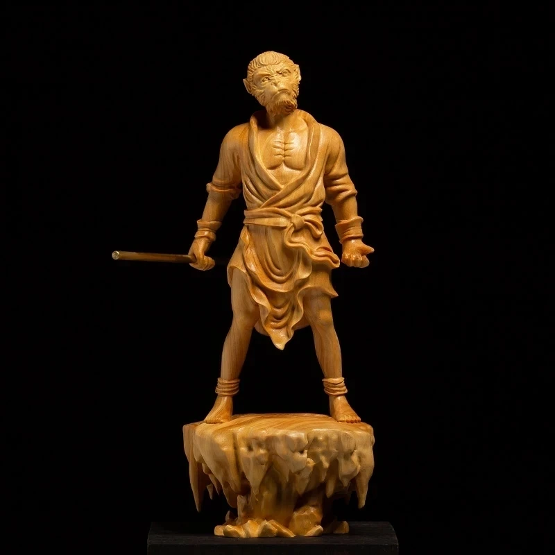 

Деревянная статуя Будды Wukong в виде короля обезьяны, 17 см