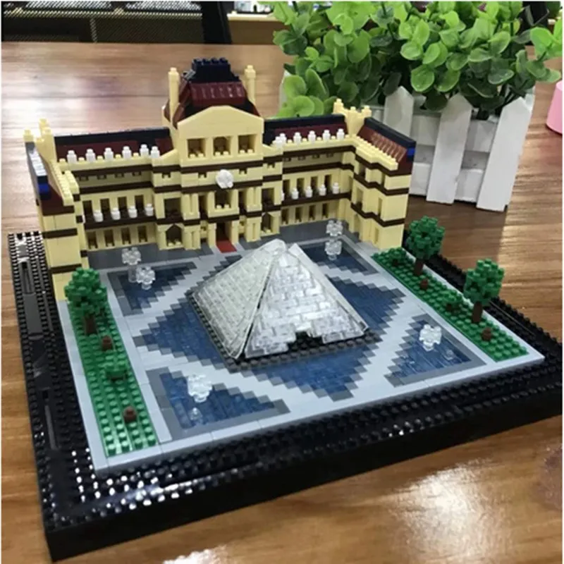 Balody архитектурные кубики алмазные Mirco строительные Blocks16061-91 Taj Mahal Louvre Василий Церковь США замок легоинглы игрушка
