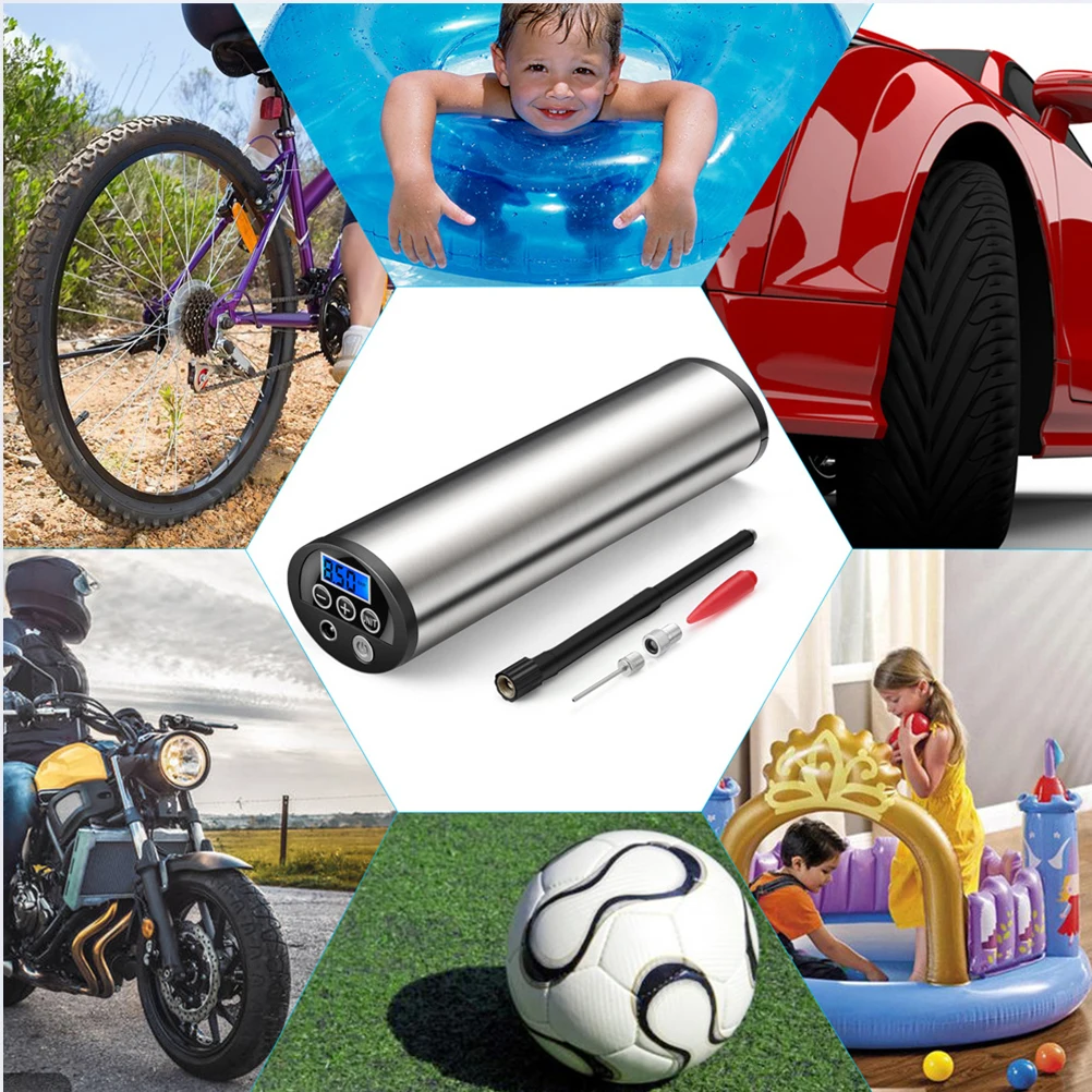 Автомобильный воздушный насос умный беспроводной высокого давления с ЖК