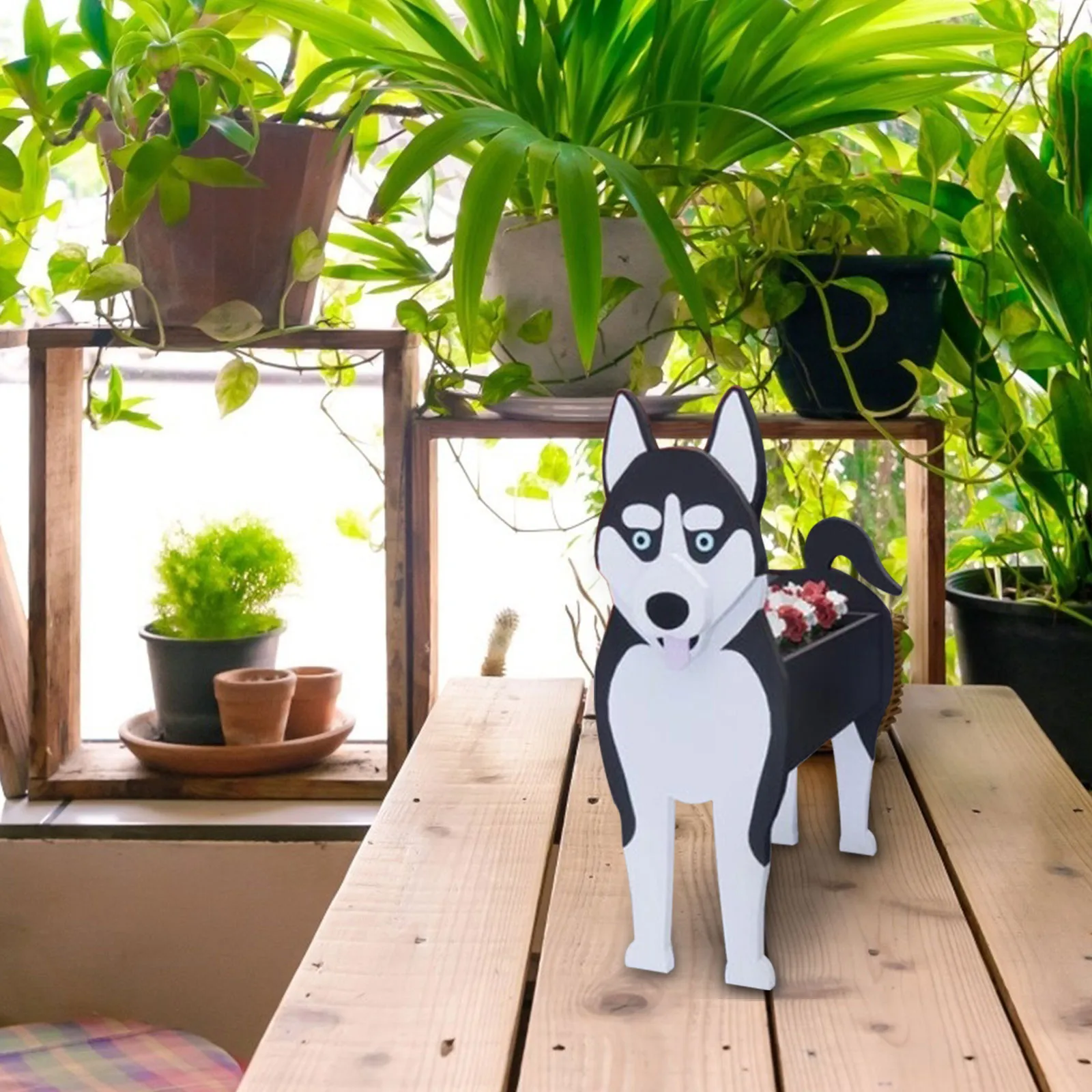 

6 Animals Succulent Plant Pots Flower Planter Indoor/Outdoor Dog Barrel Container Holds Plants Decor&Household Goods for Garden