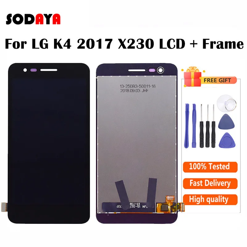 Для LG K4 2017 X230 M160 ЖК дисплей + кодирующий преобразователь сенсорного экрана в сборе