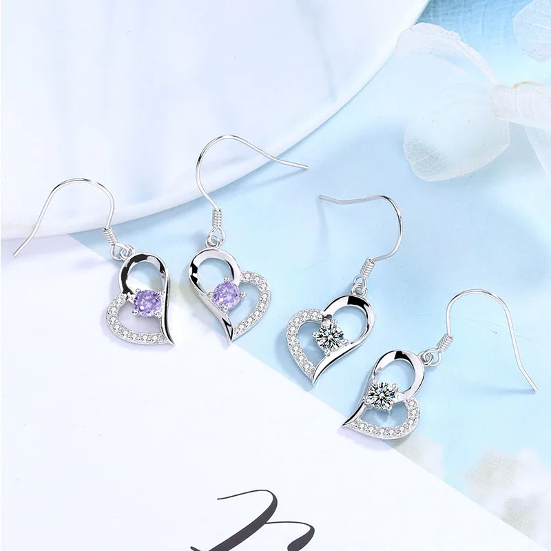 Женские ажурные серьги FUN BEAUTY ювелирное изделие из стерлингового серебра 925 пробы