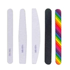 Пилки для ногтей двухсторонний буфер 100180 полумесяц наждачная бумага красочная пилка для ногтей Полировка триммер для профессиональных инструментов для маникюра