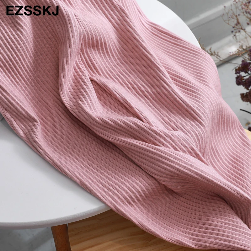 casual Elastic Waist Trousers Thick Knitted Women Harem Pants Autumn Winter Sport swear female sweater Radish pants Grandma