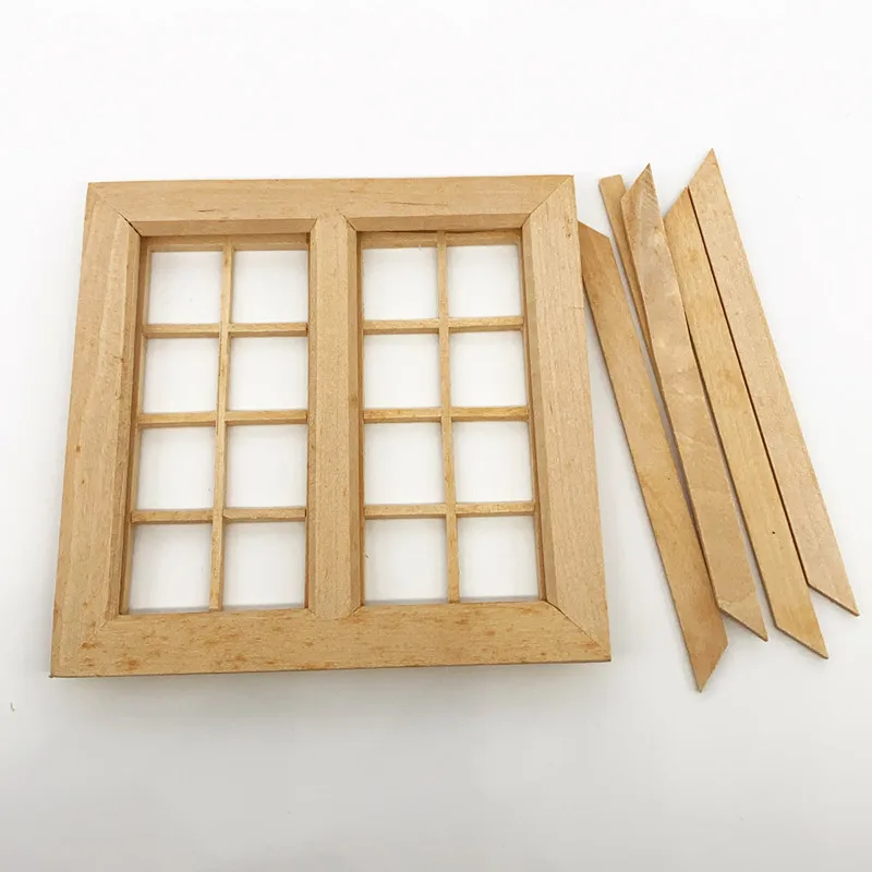 

1:12 миниатюрное окно для кукольного домика, мини аксессуары «сделай сам», BJD Ob11, модель ГСК, 16 ячеек, дверь и окно Woo