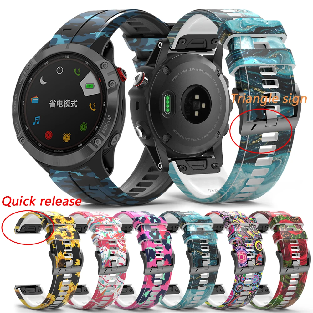 

Ремешок силиконовый для наручных часов Garmin Fenix 6X 6 6S Pro 5X 5 5S Plus 3HR