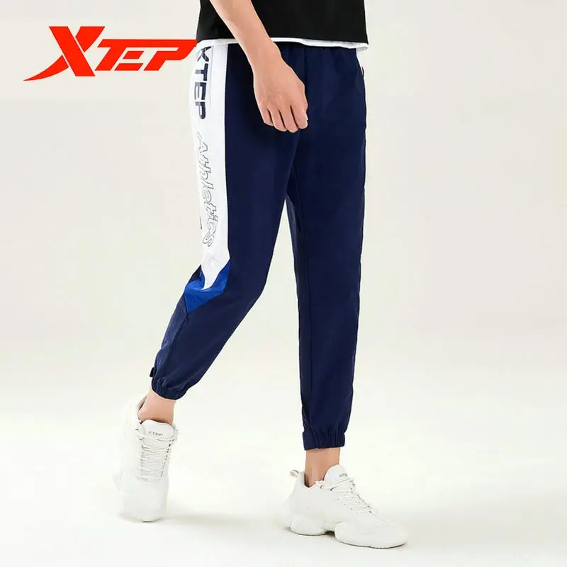 Брюки Xtep мужские спортивные летние Тканые штаны для бега дышащие повседневные